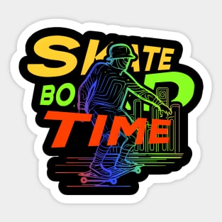 Skateboard Art Design all day skate Sticker